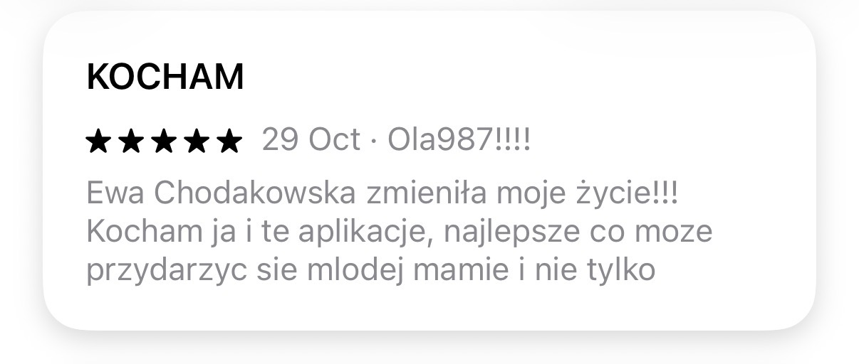 Recenzja BeActiveTV z App Store – 5 gwiazdek, Ola987: Ewa Chodakowska zmieniła moje życie, najlepsze co może przydarzyć się młodej mamie