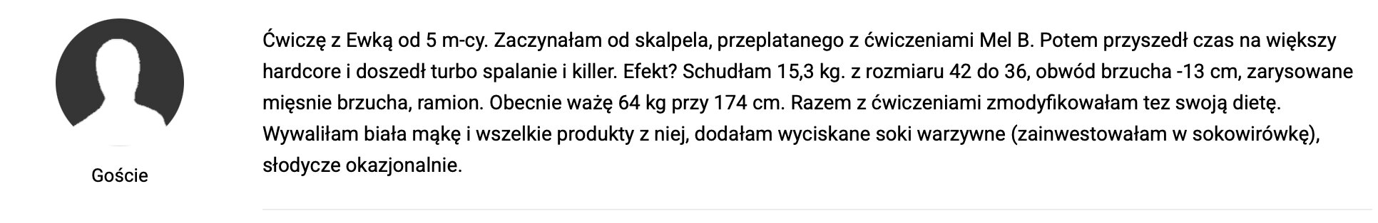 Opinia z forum o BeActiveTV – la_mujer75: bratowa z Chodakowską zgubiła brzuch, około 10 cm w okolicach pępka w krótkim czasie